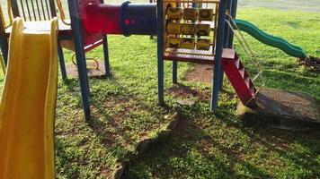 Shadow of playground in evening video
