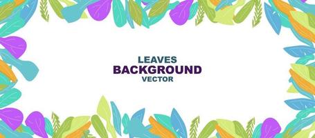 Simple background with leaves and plants for floral banner, cover design, poster, greeting card vector