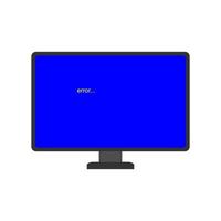 Monitor error display marked with a blue screen vector