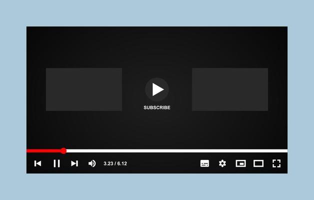Social media concept. Online media player templates