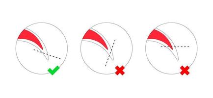 Dog nail trimming guide colorful outline icons set. Pet claws cutting instruction with cut line vector