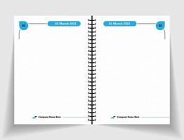 colorful dairy inner page spring notebook page design layout dot grid sketchbook vector