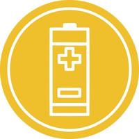 battery circular icon vector