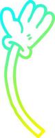 cold gradient line drawing cartoon hand gestures vector