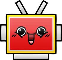 gradient shaded cartoon robot head vector