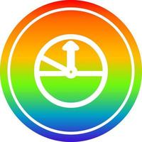 speedometer circular in rainbow spectrum vector