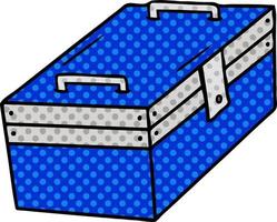 cartoon doodle of a metal tool box vector