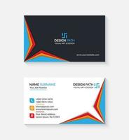 Modern Professional Business Card Template Design with Logo or Icon for Your Business vector