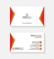 Simpe Business Card Template Design with Logo or Icon for Your Business vector