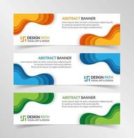 Abstract banner modern template vector