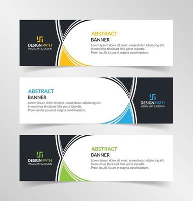 Vector abstract design modern banner web template