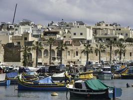 Marsaxlokk harbor on malta island photo