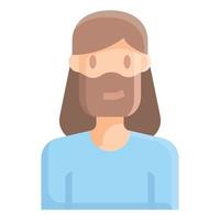 People Icon Man beard Vector .