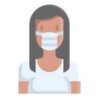 People Icon Woman Facemask Vector .