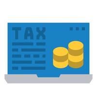 ELECTRONICS TAX FLAT ICON VRCTOR . vector