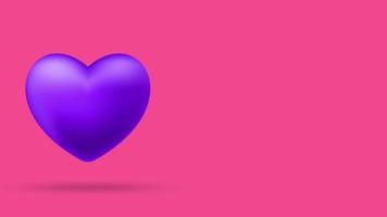 3d Heart changing colors pastel background free video