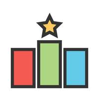 Rankings Filled Line Icon vector