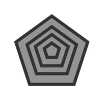 Pentagon Filled Line Icon vector