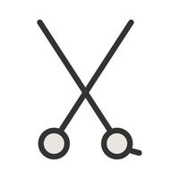 Scissors I Filled Line Icon vector