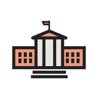Presidential Building Filled Line Icon vector