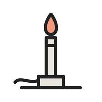 Bunsen Burner Filled Line Icon vector