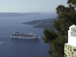 santorini island in greece photo