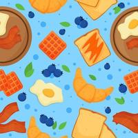 Seamless Breakfast Background vector