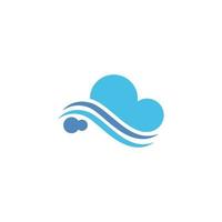 plantilla de diseño de ilustración de logotipo de icono de nube vector