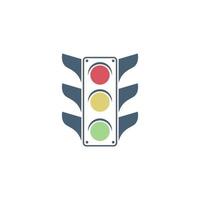 Traffic light icon design illustration template vector