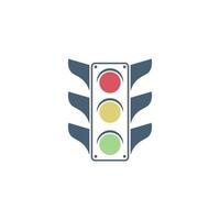 Traffic light icon design illustration template vector