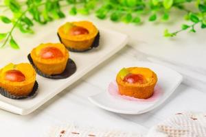 Assorted delicious homemade colorful cakes photo