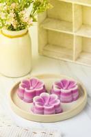 Assorted delicious homemade colorful cakes photo
