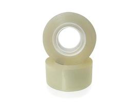 Roll of Scotch tape. Isolated on white background photo