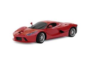 Scarlet red elegant sports car. 3D Render photo