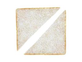 sliced bread isolated on white background photo