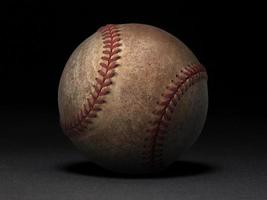 baseball ball on black background photo