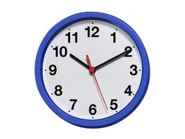Round wall clock on white background photo