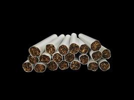 cigarettes isolated on the black background photo