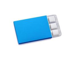 Pack of Chewing Gum isolated on white with clipping path photo