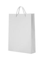 White empty Paper bag isolated on white background  for design photo