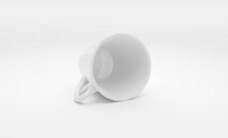 taza de café blanca en el fondo blanco foto