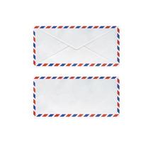Mail envelopes on white background photo