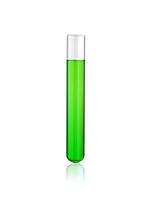 Laboratory test-tube isolated on white photo