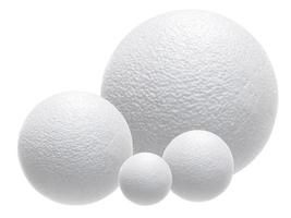 Circle foam isolated on white background photo