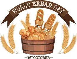 Banner design of world bread day vector