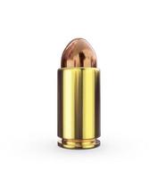 bullet on white background. 3D render photo