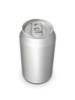 Aluminum cans on white background For design photo