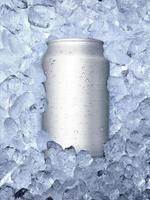 Cans of on ice background photo