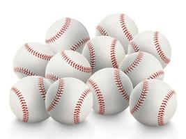 Baseball isolated on white background photo