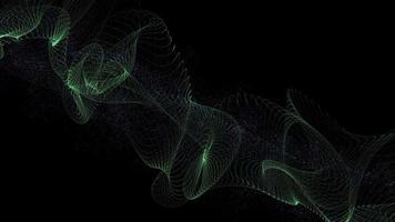 animação de efeito fractal espiral de cor verde